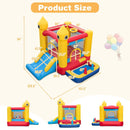 Inflatable Bounce House with 480W Blower and Ocean Balls for Yard by LJGDeals