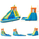 Inflatable Water Slide Kids Bounce House with 680W Blower by LJGDeals