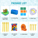 7-in-1 Inflatable Water Slide Park with Trampoline Climbing and 680W Blower by LJGDeals