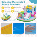 Inflatable Bounce House Bouncy Castle with Obstacle and Ball Pit with 520W Blower by LJGDeals