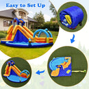 Inflatable Bouncy House with Slide and Splash Pool without Blower by LJGDeals