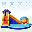 Inflatable Bouncy House with Slide and Splash Pool without Blower by LJGDeals