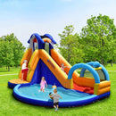 Inflatable Bouncy House with Slide and Splash Pool without Blower by LJGDeals