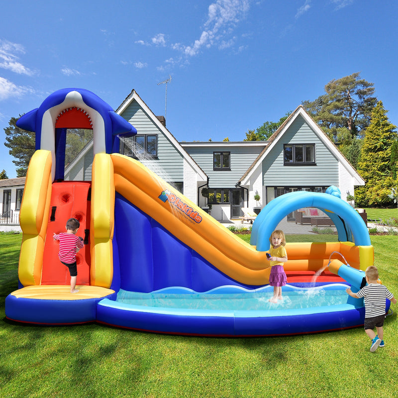 Inflatable Bouncy House with Slide and Splash Pool without Blower, photo 2 of 8