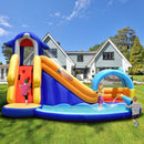 Inflatable Bouncy House with Slide and Splash Pool without Blower by LJGDeals