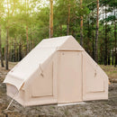 Inflatable Camping Tent 2/4/6 People Glamping Tent for Family Camping with Pump-Beige by LJGDeals
