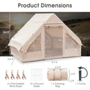 Inflatable Camping Tent 2/4/6 People Glamping Tent for Family Camping with Pump-Beige by LJGDeals