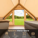 Inflatable Camping Tent 2/4/6 People Glamping Tent for Family Camping with Pump-Beige by LJGDeals
