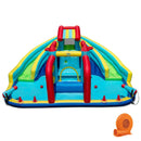 Inflatable Double Water Slide Park with 750W Blower and Obstacle Course by LJGDeals