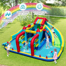 Inflatable Double Water Slide Park with 750W Blower and Obstacle Course by LJGDeals