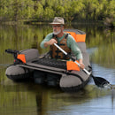 Inflatable Fishing Float Tube with Shoulder Straps and Storage for Angling by LJGDeals