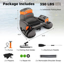 Inflatable Fishing Float Tube with Shoulder Straps and Storage for Angling by LJGDeals