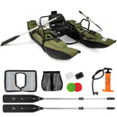 Inflatable Fishing Float Tube with Foldable Padded Seat and Adjustable Footrest-Green by LJGDeals