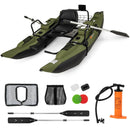 Inflatable Fishing Float Tube with Foldable Padded Seat and Adjustable Footrest-Green by LJGDeals