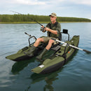 Inflatable Fishing Float Tube with Foldable Padded Seat and Adjustable Footrest-Green by LJGDeals