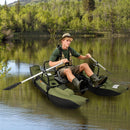 Inflatable Fishing Float Tube with Foldable Padded Seat and Adjustable Footrest-Green by LJGDeals