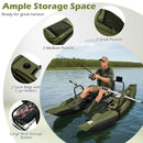 Inflatable Fishing Float Tube with Foldable Padded Seat and Adjustable Footrest-Green by LJGDeals