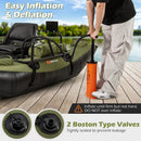 Inflatable Fishing Float Tube with Foldable Padded Seat and Adjustable Footrest-Green by LJGDeals