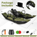 Inflatable Fishing Float Tube with Foldable Padded Seat and Adjustable Footrest-Green by LJGDeals