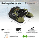 Inflatable Float Tube with Adjustable Fishing Rod Holder and Fish Hook Stator by LJGDeals