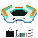 8.7 Feet Inflatable Floating Dock with Detachable Ladder and Mesh Swim Lounge by LJGDeals