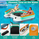 8.7 Feet Inflatable Floating Dock with Detachable Ladder and Mesh Swim Lounge by LJGDeals