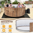 72 Inches Inflatable Hot Tub SPA with 120 Air Jets Electric Heater Pump for 4-6 Person-Coffee by LJGDeals