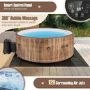 72 Inches Inflatable Hot Tub SPA with 120 Air Jets Electric Heater Pump for 4-6 Person-Coffee by LJGDeals