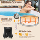 72 Inches Inflatable Hot Tub SPA with 120 Air Jets Electric Heater Pump for 4-6 Person-Coffee by LJGDeals