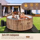 72 Inches Inflatable Hot Tub SPA with 120 Air Jets Electric Heater Pump for 4-6 Person-Coffee by LJGDeals