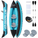 Inflatable Kayak 2 Person with Aluminum Paddles and Pump by LJGDeals