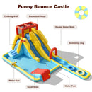 7-in-1 Inflatable Dual Slide Water Park Bounce House With 680W Blower by LJGDeals