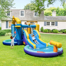 Inflatable Ocean-Themed Bounce House with 680W Blower and 2 Pools by LJGDeals