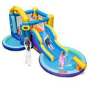 Inflatable Ocean-Themed Bounce House with 680W Blower and 2 Pools by LJGDeals