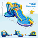 Inflatable Ocean-Themed Bounce House with 680W Blower and 2 Pools by LJGDeals