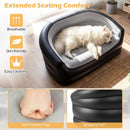 Inflatable Loveseat Couch Portable and Foldable 2-Seater Air Sofa for Adults with Flocked Surface-Grey by LJGDeals