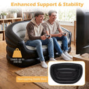 Inflatable Loveseat Couch Portable and Foldable 2-Seater Air Sofa for Adults with Flocked Surface-Grey by LJGDeals