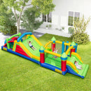 Inflatable Obstacle Course Bounce House with Dual Slides with 2 680W Blower by LJGDeals