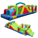 Inflatable Obstacle Course Bounce House with Dual Slides with 2 680W Blower by LJGDeals