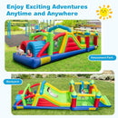Inflatable Obstacle Course Bounce House with Dual Slides with 2 680W Blower by LJGDeals