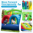 Inflatable Obstacle Course Bounce House with Dual Slides with 2 680W Blower by LJGDeals