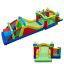 Inflatable Obstacle Course Bounce House with Dual Slides and Tunnels without Blower by LJGDeals