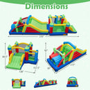 Inflatable Obstacle Course Bounce House with Dual Slides and Tunnels without Blower by LJGDeals