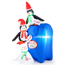 6 Feet Lighted Christmas Inflatable Penguins and Snowman with Built-in LED Lights by LJGDeals