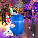 6 Feet Lighted Christmas Inflatable Penguins and Snowman with Built-in LED Lights by LJGDeals