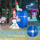 6 Feet Lighted Christmas Inflatable Penguins and Snowman with Built-in LED Lights by LJGDeals