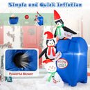 6 Feet Lighted Christmas Inflatable Penguins and Snowman with Built-in LED Lights by LJGDeals