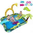 Inflatable Play Center Jungle Animal Spray Pool with Slide Giraffe by LJGDeals