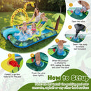 Inflatable Play Center Jungle Animal Spray Pool with Slide Giraffe by LJGDeals