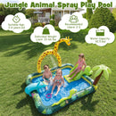 Inflatable Play Center Jungle Animal Spray Pool with Slide Giraffe by LJGDeals